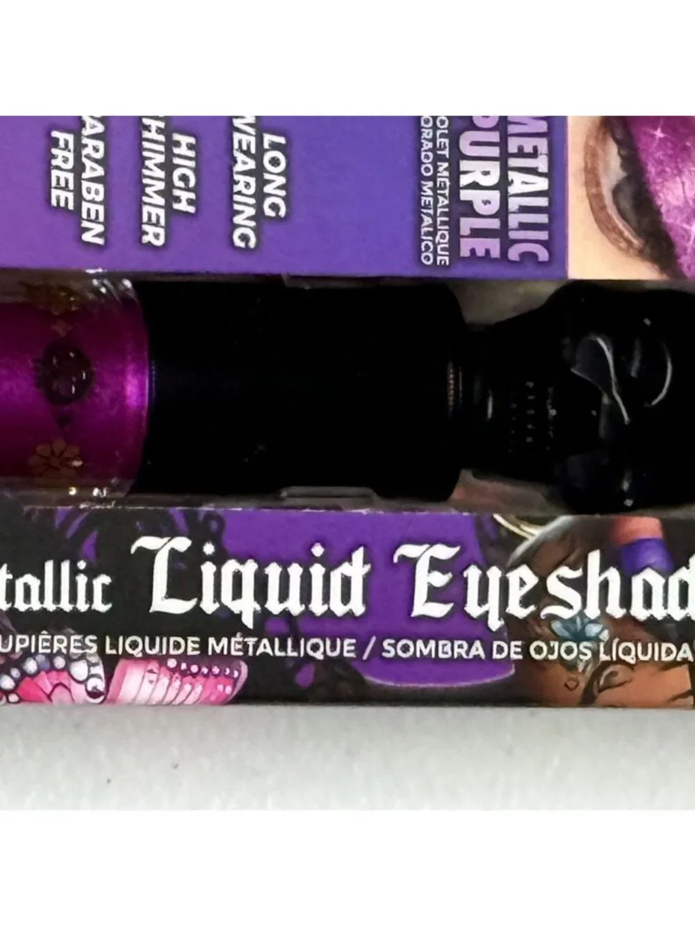 Ioni Metallic Liquid Eyeshadow Purple Shimmer Long Wear Makeup New